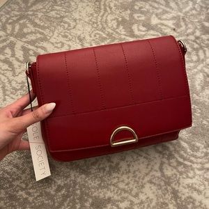 Sole Society Leather Purse- Cherry Red